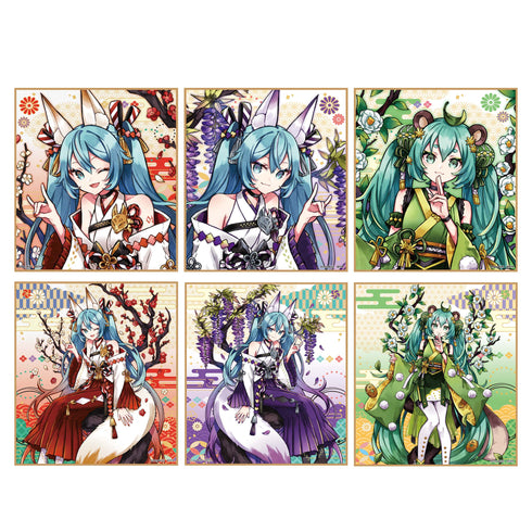『初音ミク』百鬼夜行 色紙 BOX(6個入)